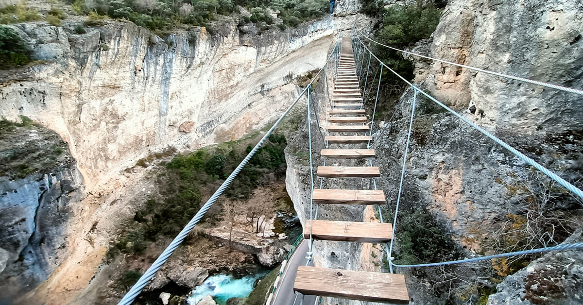vistas de la Hoz del rÃ­o Escabas desde un puente de la ferrata del Estrecho de Priego