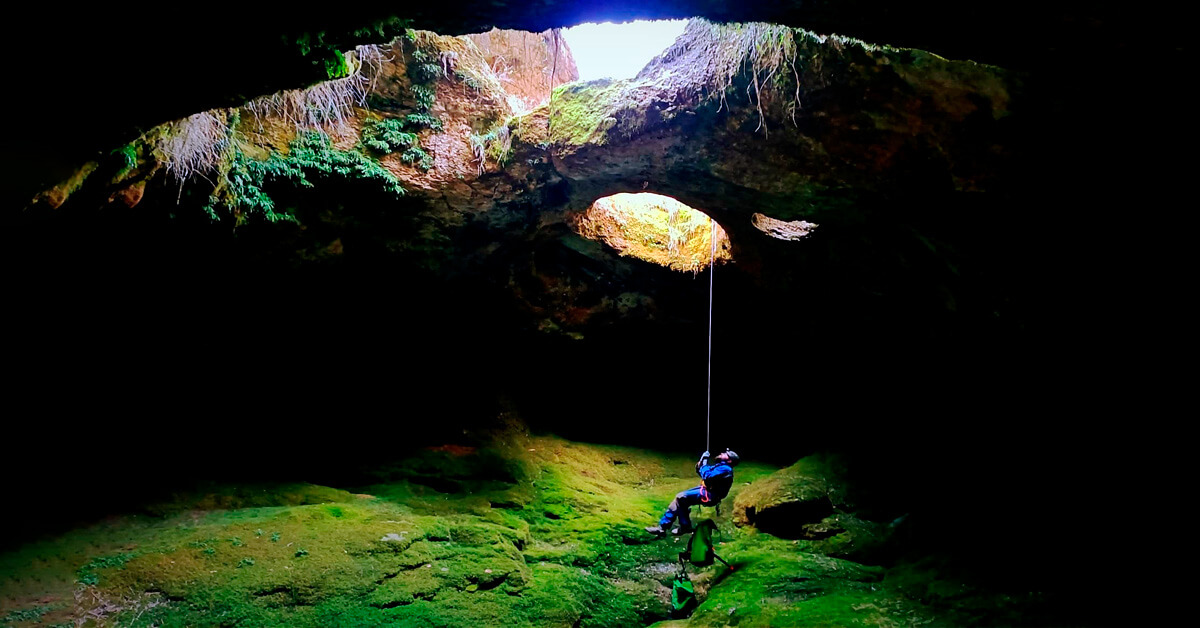 pozo de entrada de la Sima del Campo